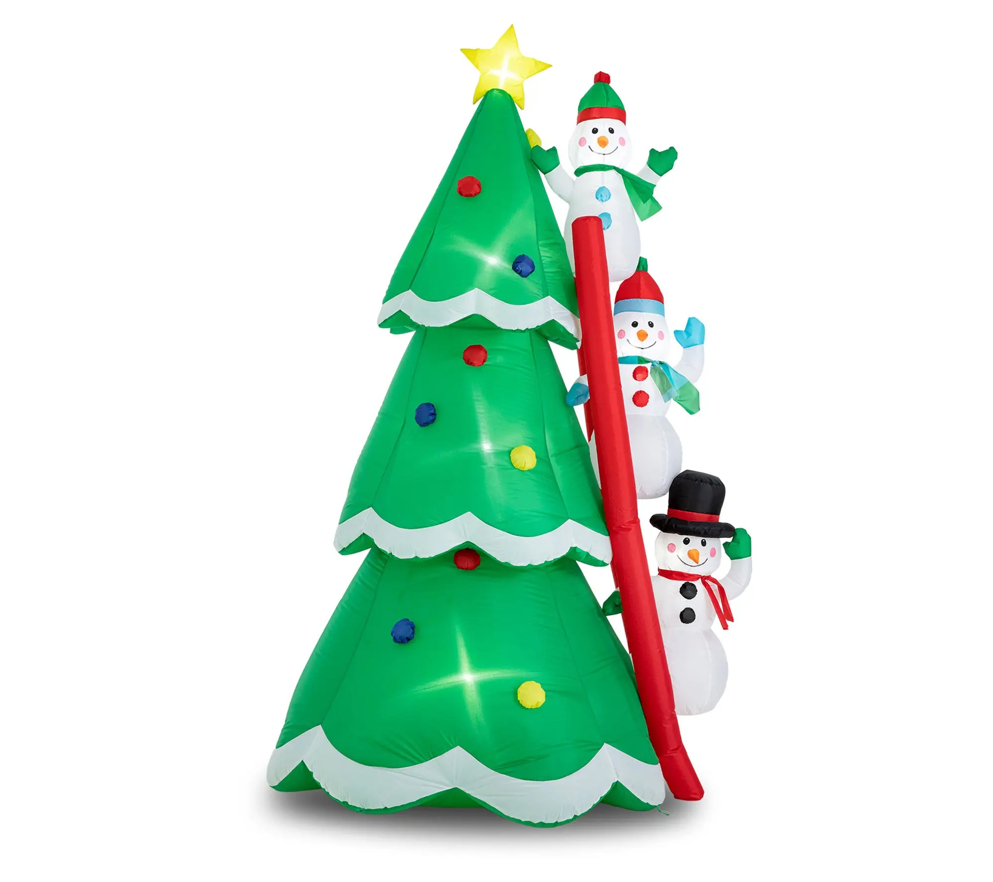 Glitzhome 8' Inflatable Xmas Snowman Climbing U  p Tree Decor