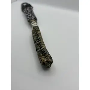 Handmade Rattlesnake Knot Paracord Keychain (Tan)
