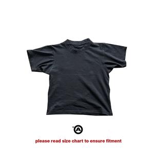 300GSM Washed Black T-Shirt Cropped