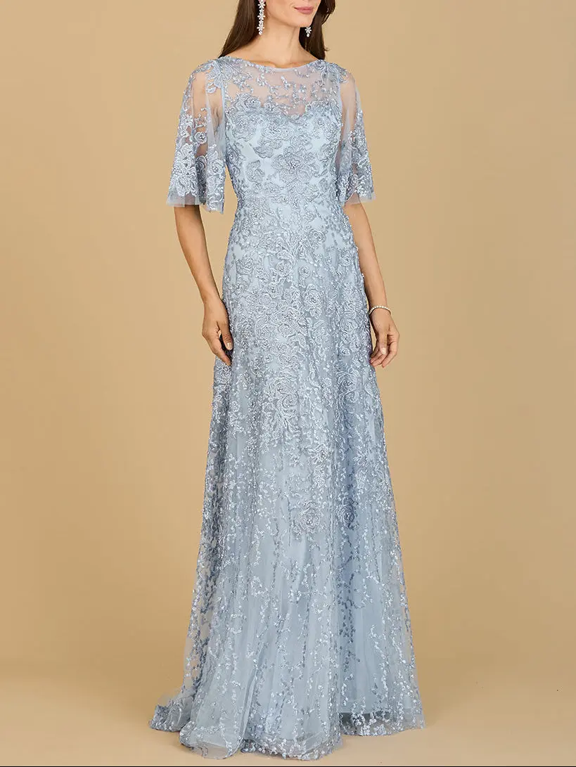Cape Sleeve Mother's Gown | 33277