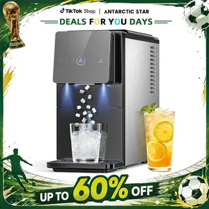 Antarctic Star Countertop Nugget Ice Maker, Self-Cleaning Portable Ice Machine, 33 lb/24H, 1.8L Water Tank, 1.5 lb Ice Storage, Touch Screen & Auto Ice Drop, for Home/Office/Kitchen