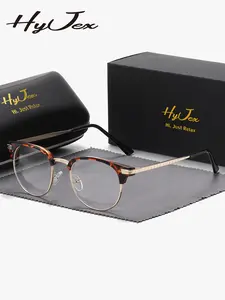 1 Piece Hyjex Unisex Oval Full Frame Glasses Classic design reviving classic charm Bluelight Glasses