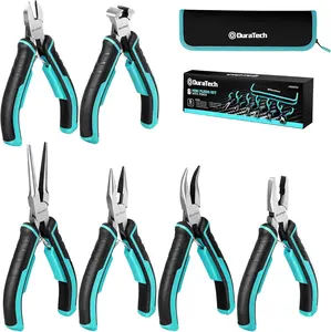 6PCS Jewelry Pliers Set, CR-V Mini Precision Pliers Kit with Needle Nose & Cutting Pliers