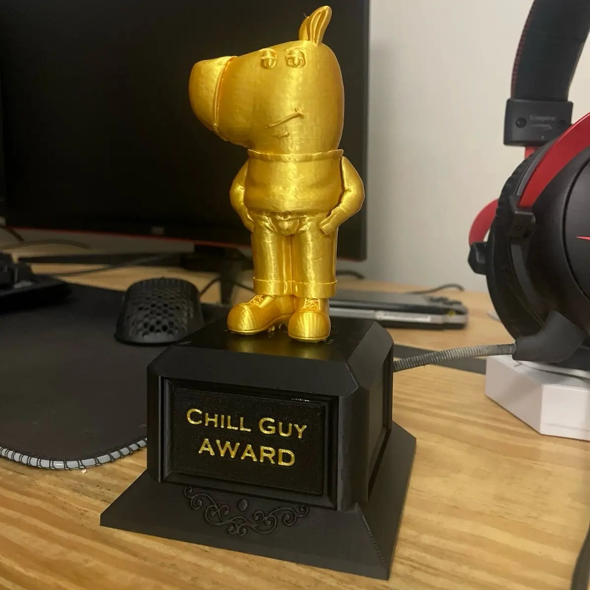 Chill Guy Award - Custom 3D Printed Trophy Chill Guy Award - Custom 3D Printed Trophy