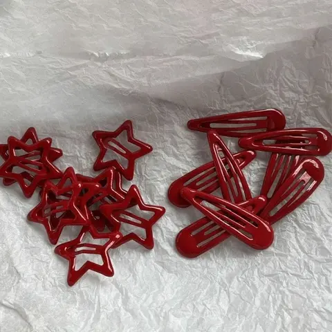10pcs Women’s Hair Clips Set, Oil Drop, Star & Waterdrop Designs, Cute Y2K Style Barrettes, Daily Wear, School, Commuting & Home