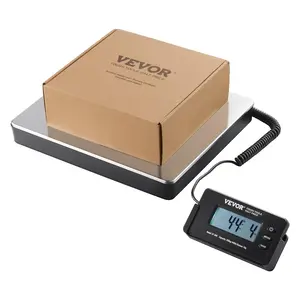 Digital Shipping Scale, 440 lbs x 1.7 oz.Heavy Duty Postal Scale with Timer, Tare Function, HD LCD Screen Portable Package Scale for Luggage, Home, Post Office, AC/DC Powered, FCC Listed