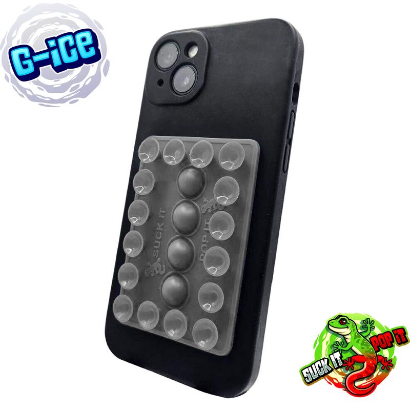 Suck it Pop it - Silicone Suction Phone Mount with integrated bubble pop it fidget toy - Phone accessory for influencers and fidgeters