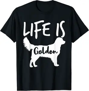 Life Is Golden Dog Golden Retriever Lover - Golden Retriever T-Shirt - Robynreede Shop 78B0B4F18FGZ