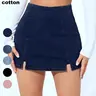 Fashionable Basic Solid High Waist Slim Fit Bodycon Split Slit Denim Skirt for Petite Women