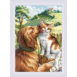 Like Cat and Dog R2275 Counted Cross Stitch Kit