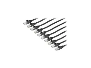 StarTech.com 6 ft. CAT6 Cable 10 Pack - Black CAT6 Patch Cord - Snagless RJ45 Connectors - 24 AWG Copper Wire - Ethernet (N6PATCH6BK10PK)