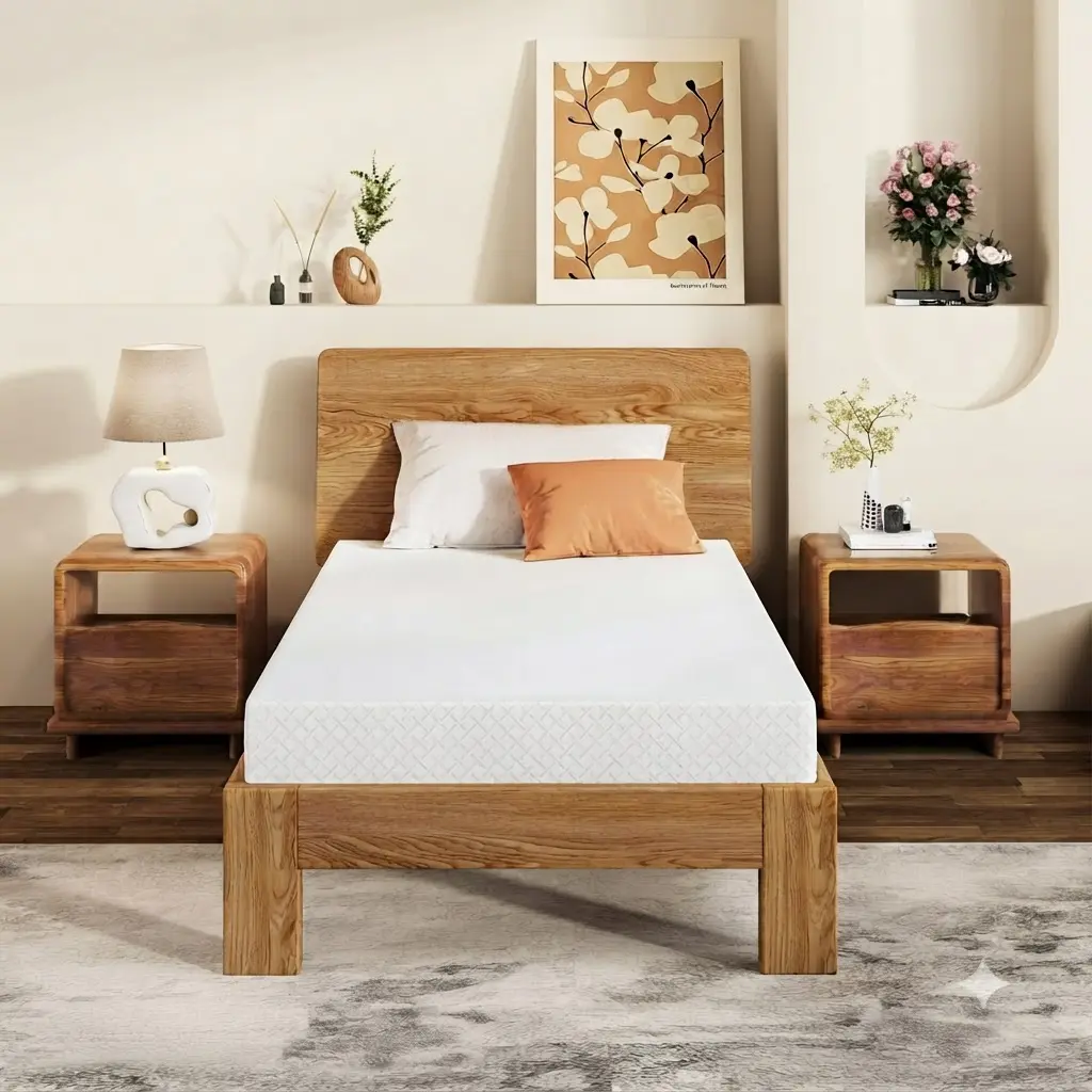 EGOHOME TrueZen 5 Inch Twin Cooling Memory Foam Mattress Medium Firm Gel Foam Pressure Relief Bed in a Box Bed