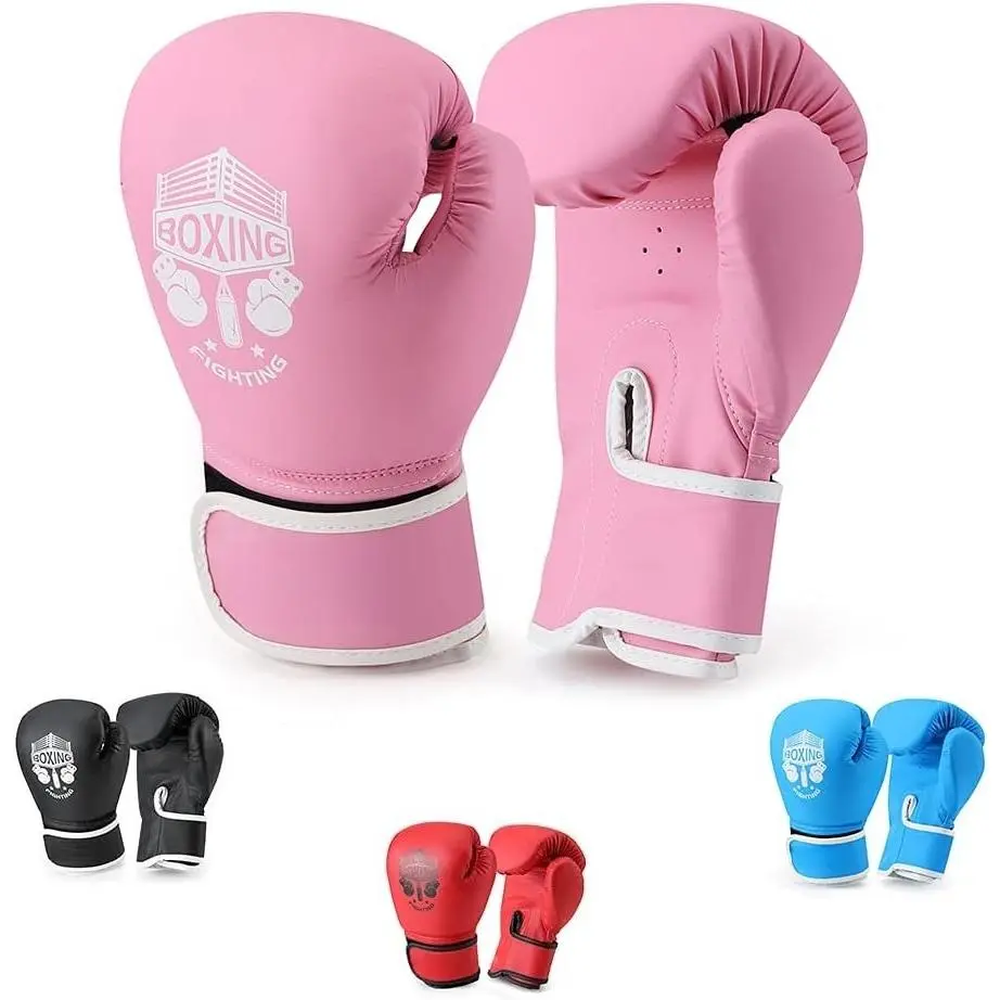 P-HBL06 Toddler Boxing Gloves - Breathable Sponge Foam Adjustable Size Gear for 3-9 Years Old Kids, Ideal for Kickboxing Training Sparring Punching, Kickboxing Gloves, Widened Wrap, Youth Workout, Boxing Training Gear, Youth Boxing Gloves