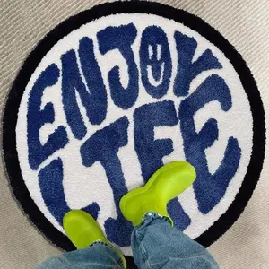 Letter Pattern Fluffy Nursery Rug, Creative Non-slip Soft Floor Mat, Shaggy Area Rug, Decorative Carpet for Home Living Room Bedroom, Home Decor, Fluffy Modern Rug, Durable Decorative Mat