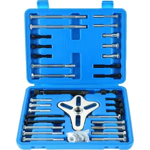 46 count Harmonic Balancer Puller Set, Steering Wheel Puller Kit Steering Wheel Flywheel Crankshaft Pulley Puller Crankshaft Pulleys and Gears for  , Pickups, SUVs (Blue)