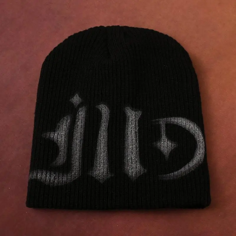 1pc Y2K Sweet & Edgy Japanese Kanji Letter Beanie - Stretchy Lightweight Winter Hat for Men & Women, Cold Weather Skull Cap with Ribbed Texture, Dry Clean Only (Grey/White/Black) 1pc Y2K Sweet & Edgy Japanese Kanji Letter Beanie - Stretchy Lightweight Winter Hat for Men & Women, Cold Weather Skull Cap with Ribbed Texture, Dry Clean Only (Grey/White/Black)