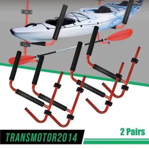 CROSSDESIGN 4Pcs Kayak Storage Wall Mount Hanger Rack for Canoe Paddle Kayak Hanging Rack US