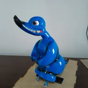 RS GROUP Blue Acrylic Hood Ornament 2 Hole Mount for Commercial Trucks Peterbilt Kenworth Freightliner 8x6x3 Inches Heavy Duty Acrylic with 6-Month Warranty