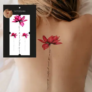 Colorful lotuses (RX-656). Temporary tattoos. Party tattoos. Kids tattoos. Custom design. Tattoo sets. Ukrainian. Realistic. Waterproof