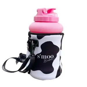 64oz Half Gallon Water Bottle (Sleeve Included) Drinkware Lightweight Plastic Portable