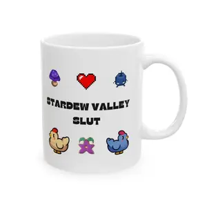 Funny 11 Oz Novelty Coffee Mug, Cozy Pixel Farming Game Inspired Ceramic Cup Gift-11 oz mug