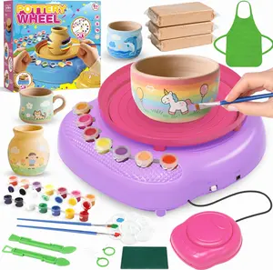 Pottery Wheel for Kids, Arts & Crafts Pottery Painting Toys Kit for Kids Ages 8-12