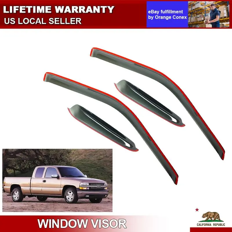 In-Channel Rain Guards Smoked Window Visors 4PCS For Buick Envision 2016-2020