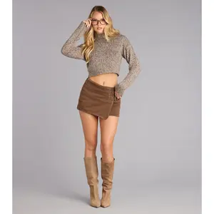 Buckle Down Denim Mini Skort