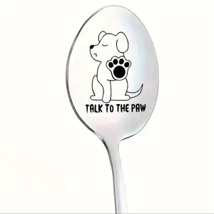 Stainless Steel Spoon, Cute Dog Design Spoon, Dog Lover Gift, Cutlery, Perfect for Any Special Occasion