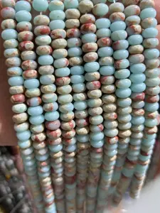 5x8mm Natural Stone Beads, 72pcs Abacus Beads, Hole Design for Stringing, DIY Jewelry Making, Craft Supplies, Handmade Accessories