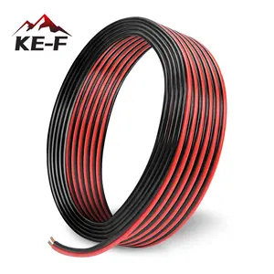 KE-F Electrical Wire CCA Copper Wire 2 Conductor, 12 AWG Wire 100FT (Red 50FT+ Black 50FT) Low Voltage Automotive Wire Speaker Wire 12 Gauge 12V/24V DC Red and Black Wire PVC Car Battery Wire