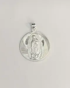 Sterling Silver Our Lady of Guadalupe & Saint Jude Double Sided Medal - La Virgen de Guadalupe Y San Judas Tadeo Medalla Doble Vista 925