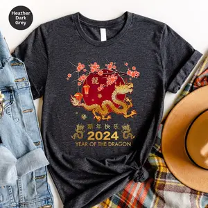 2024 Chinese New Year Shirt Hoodies and Sweater, Chinese Dragon Shirt, Year of the Dragon 2024 Tshirt, Lunar New Year Shirt, Chinese New Year Tee, Dragon Chinese Tee
