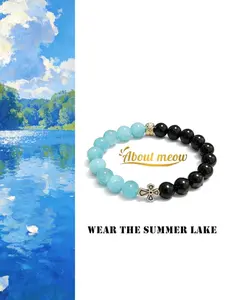 Men's Yoga Mala Bracelet, Protection Bracelet, Men's Gift, Wrist Mala, Serpentine Bracelet, Lava Beads Bracelet, About Meow