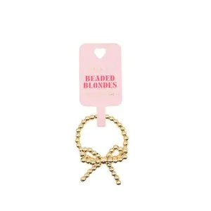 Beaded Blondes Gold Bow Ring