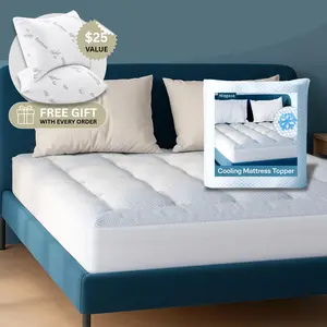 Niagara Cooling Mattress Topper – Quilted Nylon Pillow Top, Breathable & Soft, Deep Pocket, Machine Washable, Ideal for Hot Sleepers