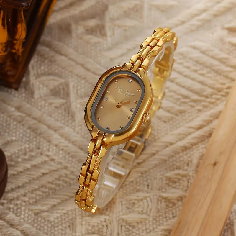 Women's Elegant Oval Dial, Fashionable Watch for Party, Daily Clothing Decor, Trendy All-match & Exquisite Watch for Birthday Gift, without Box, Fashionable Analog Watch