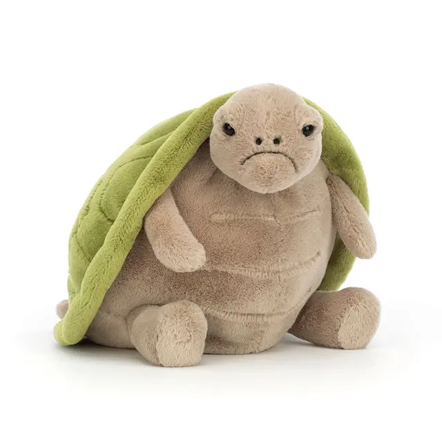 Jellycat Timmy Turtle Plush - Cute Grumpy Turtle Stuffed Animal - Super Soft Plush Gift for Kids & Adults