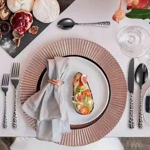 Leopard Print Stainless Steel Cutlery Set, 10/15/20 Piece Dinnerware Set, Durable & Stylish Tableware, Perfect for Home Use