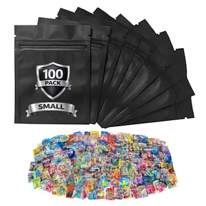 100 Zip Bags small 4" x 5" Assorted Designs