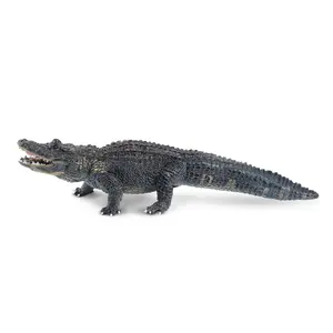Toymany Hand-Painted Alligator Figurine Wildlife – Realistic Animal Model, Ideal for Early Education, Montessori Sensory Play, Cake & Party Decorations, Desk & Home Décor, Thoughtful Gifts, and Collectible Figurine for Enthusiasts