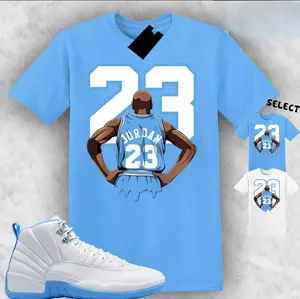 Youth and Adult Unisex Graphic Shirt To Match AJ 12 Melo 2025 Sneaker Matching Tee, MJ Back 23 T-Shirt, 90s Hip Hop Streetwear Heavy Cotton, Y2K Retro Style Comfortable Unisex Top 3HA2