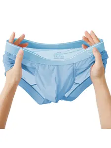 1Pc Men's U-Convex Briefs, Soft & Cool Fabric, Breathable Comfort, For Outdoor Sports, Fitness & Daily Wear, Underwear