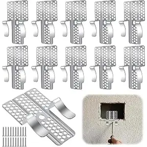 1/2 Inch Drywall Repair Clips Kit With Screws, Metal Backing Wall Patch Tools for Hole Repair, Easy Install Hardware for Home Renovation Projects