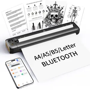 RONGTA Portable Printers Wireless for Travel Support 8.5" X 11" US Letter Bluetooth Thermal Inkless Mobile Printer for Office Home Matching thermal paper