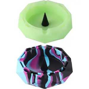 2 Packs Silicone Ashtray (Multicolor)