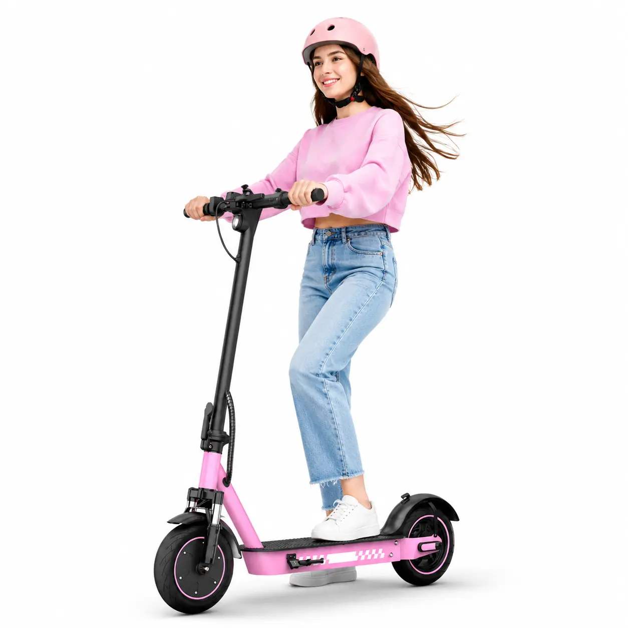 Foldable Electric Scooter, Pink Portable Commuter Ride On Scooter with GPS & Bluetooth App, 19 MPH, 50KM Range, Dual Suspension, Cruise Mode & LED Display, Portable Commuter Scooter tiktokshopbacktoschool