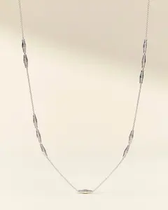 Silver Croissant Necklace