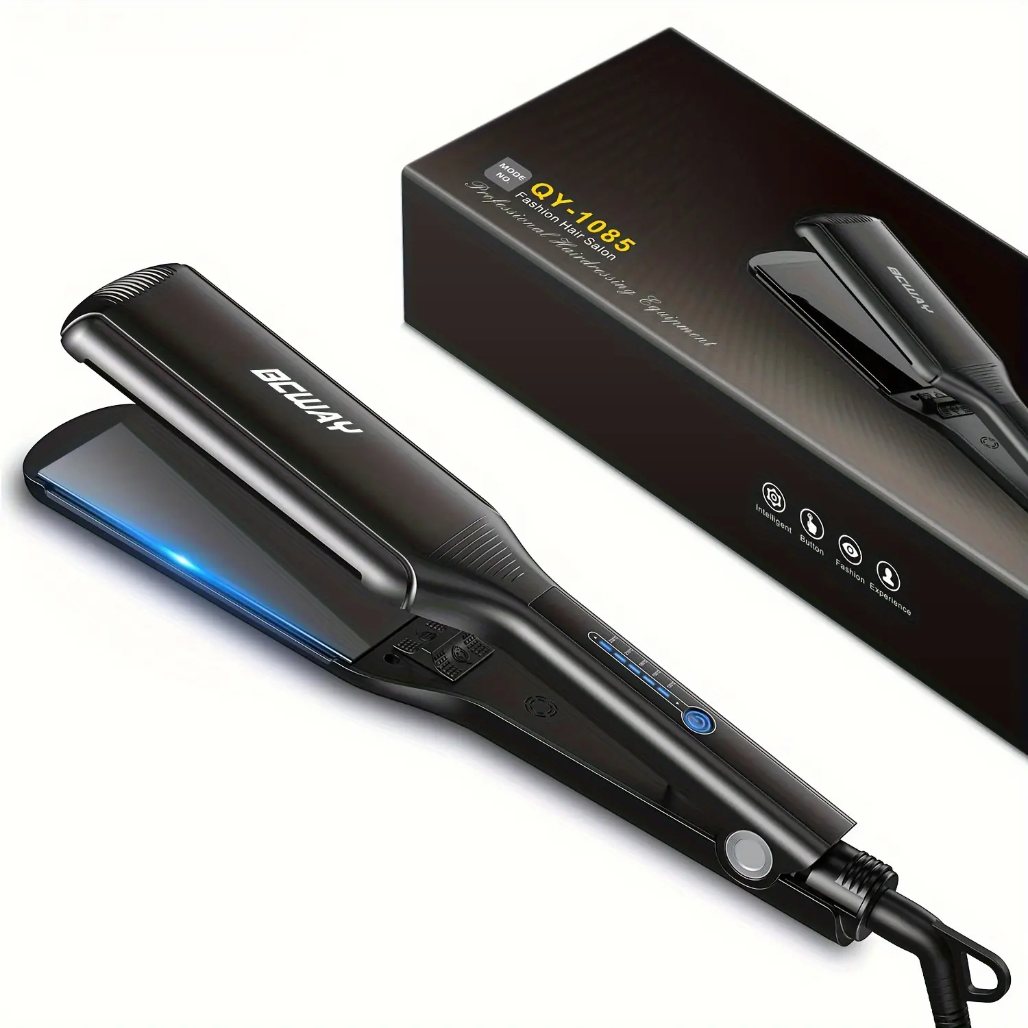 Professional Salon Titanium Hair Straightener for US Users - Ionic Keratin Styler for Frizz & Damage Reduction, Smooth Silky Results with 5 Precise Temps Starting at 248°F, Personal Care Appliance