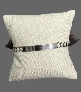 ID bracelet polished Stearling Silver 925